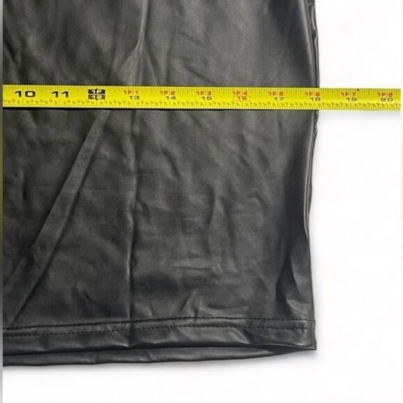 Leather Print Mock Neck Dress - Sleeveless Bodycon Style | Size L | New - Picture 11 of 13